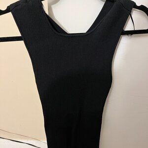 Zara - Black Open Back Tank Top - Size M